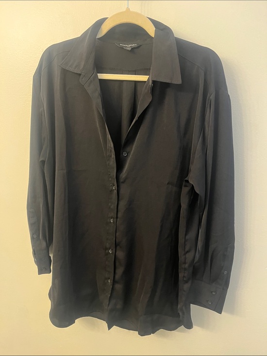 Banana Republic Tops - Banana Republic Black Button-Down Shirt, oversized fit.